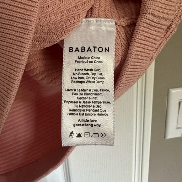 Babaton Pink Ribbed Crop Tank - Picture 4 of 5